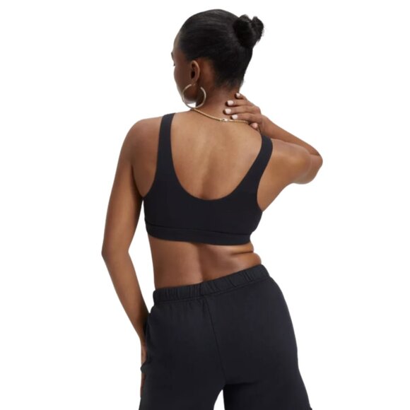 Good American Scoop Neck Bra Top Black Size 1 - Picture 2 of 5